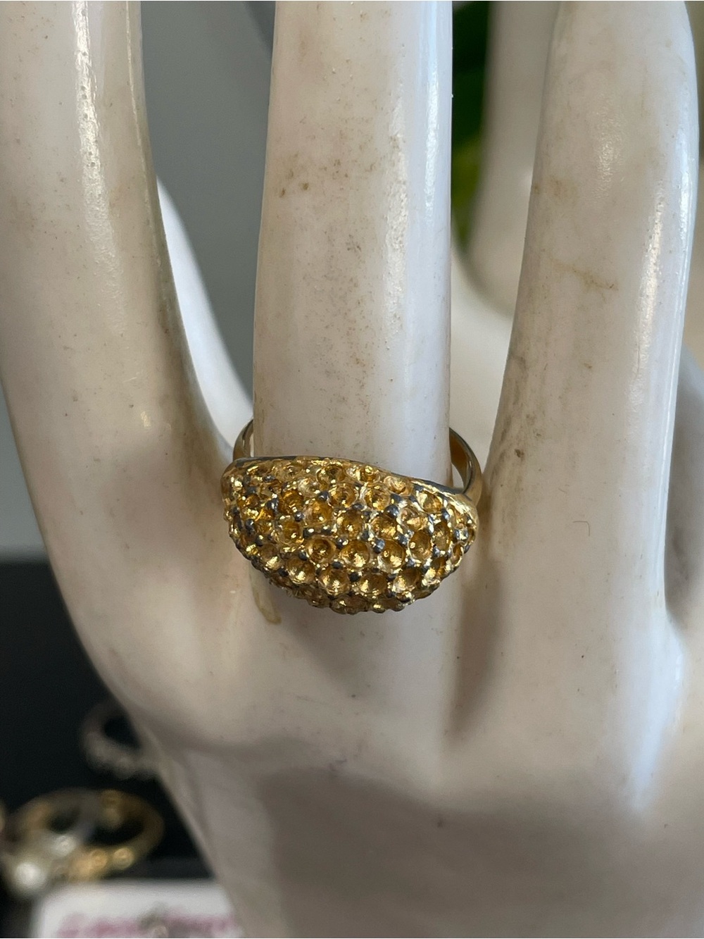 Gold Pavé Dome Ring - Women Jewelry